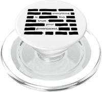 Everything Is Fine Trust Your Government Sarcastic Redaction PopSockets PopGrip for MagSafe