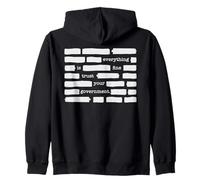 Everything Is Fine Trust Your Government Sarcastic Redaction Zip Hoodie
