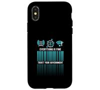 Everything Is Fine Trust Your Government Satire Digital Id Case for iPhone X/XS