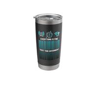 Everything is Fine Trust Your Government Satire Digital Id Stainless Steel Insulated Tumbler