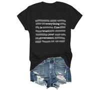 Everything is Fine Trust Your Government Shirt Everything is Fine Trust Your Government V-Neck Shirt Unisex Funny T-Shirt Black