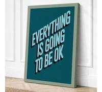 Everything Is Going to Be OK Canvas Wall Art Print 18x12 Inch (46 x 30 cm)