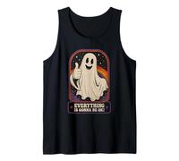 Everything is Gonna Be Okay Funny Optimistic Ghost Retro 70s Tank Top