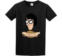 Everything is Okay Tina Bob's Burgers T-Shirt Mens Unisex Black Tees
