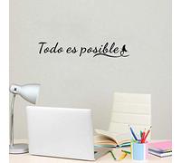 Everything is Possible Spanish Motivational Quote Removable Vinyl Wall Art Sticker Home Office Wall Decoration 9 * 56Cm