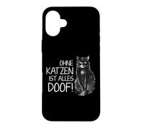 Everything is stupid without cats Case for iPhone 16 Plus
