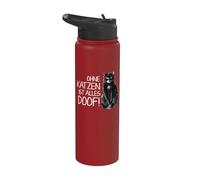 Everything is Stupid Without Cats Stainless Steel Insulated Water Bottle