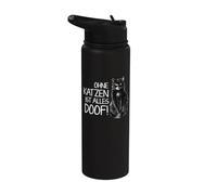 Everything is Stupid Without Cats Stainless Steel Insulated Water Bottle