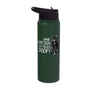Everything is Stupid Without Cats Stainless Steel Insulated Water Bottle