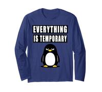 Everything is Temporary Nihilist Penguin Long Sleeve T-Shirt