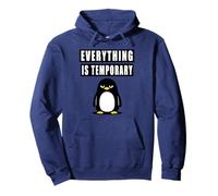 Everything Is Temporary Nihilist Penguin Pullover Hoodie
