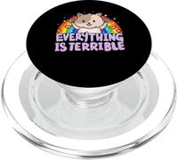 Everything Is Terrible Sarcasm Rainbow Kitten Cute Cat PopSockets PopGrip for MagSafe
