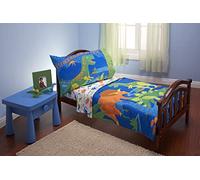 Everything Kids Toddler Bedding, Microfiber, Dinosaurs, 4 Piece Set