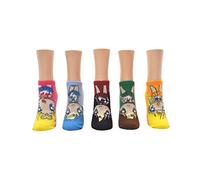 Everything Legwear Sailor Moon Characters Lowcut Socks (5 Pair Pack) - Ladies Shoe Size 4-10, Multi, 3.5-9 UK