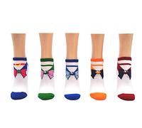 Everything Legwear Sailor Moon Lowcut Socks (5 Pair Pack) - Girls Uniform Socks - Fits Ladies Shoe Size 4-10, Multi, Shoe Size: 4-10