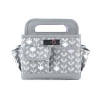 Everything Mary Collapsible Desktop Craft Organiser, Grey & White Leaf for Sewing, Scrapbooking, Paper Craft, and Art - EVM12831-1