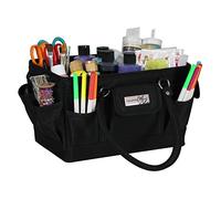 Everything Mary Black Deluxe Store and Tote Bag - Storage Craft Bag for Crafts, Sewing, Paper, Art, Desk, Canvas, Supplies Storage Organization with Handles for Travel, SG_B007P57STE_US