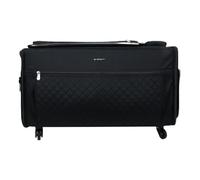 Everything Mary Jumbo 5 Wheel Collapsible Rolling Sewing Machine Storage Case, Black Quilted