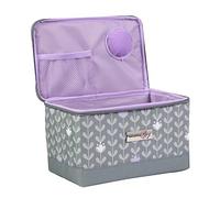 Everything Mary Sewing Case Grey Leaf Print EVM12861-1