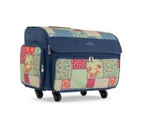 Everything Mary XL Rolling Sewing Machine Case | Quilted Pattern | 4 Spinner Wheels | Sewing Machine Travel Bag