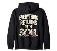 Everything Returns To The Soil Compost Worms Zip Hoodie