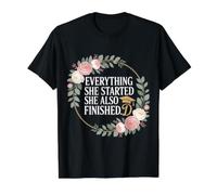 Everything She Started She Also Finished.D - Value Graphic T-Shirt, Men, Black, XL