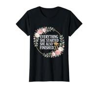 Everything She Started She Also Finished.D - Value Graphic T-Shirt, Women, Black, XL