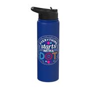 Everything Starts with A Dot Motivational Quote Stainless Steel Insulated Water Bottle
