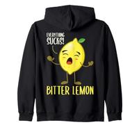 Everything Sucks Bitter Lemon Sarcastic Humor Zip Hoodie