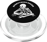 Everything Sucks Dark Humor Skeleton Gothic Doomer Egirl Art PopSockets PopGrip for MagSafe