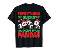 Everything Sucks Except My Pandas Xmas Panda Lover Christmas T-Shirt