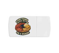 'Everything Tastes Better On A Board' Pill Box with Tablet Splitter (PI00035231)