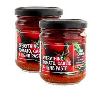 Everything Tomato, Garlic & Herb Paste, Adds Flavour to Pasta Sauces & Casseroles - Set of 2 x 190g Jars