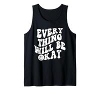Everything Will Be Okay Positive Happy Face Aesthetic Tank Top