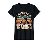 Everything You Do with Your Dog is Training Value Graphic T-Shirt, Women, Black, XS