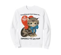 Everything You Heard About Me Is True... Funny Gay Cat Humor Sweatshirt