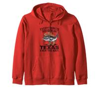 Everything's Bigger In Texas Even The Bait Catfish Tee Zip Hoodie
