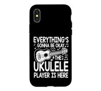 Everything's Gonna Be Okay The Ukulele Player Is Here Case for iPhone X/XS