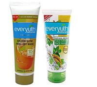 Everyuth Advanced Golden Glow Peel-off Mask, 50gm and Tulsi Turmeric Face Wash, 50g, Combo Pack