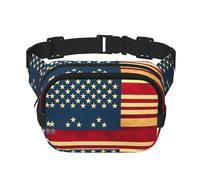Everywhere American Flag print print Belt Bag with Adjustable Strap,Waist Pouch Fanny Pack for Running Travelling, Black, One Size