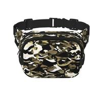 Everywhere camouflage pattern print Belt Bag with Adjustable Strap,Waist Pouch Fanny Pack for Running Travelling, Black, One Size