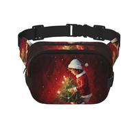 Everywhere Christmas Magic print Belt Bag with Adjustable Strap,Waist Pouch Fanny Pack for Running Travelling, Black, One Size