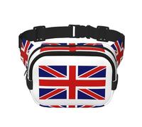 Everywhere English flag print Belt Bag with Adjustable Strap,Waist Pouch Fanny Pack for Running Travelling, Black, One Size