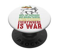 EVERYWHERE IS WAR Haile Selassie Speech Judah Lion Reggae PopSockets Adhesive PopGrip