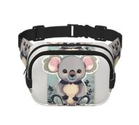 Everywhere lovely Koala print Belt Bag with Adjustable Strap,Waist Pouch Fanny Pack for Running Travelling, Black, One Size