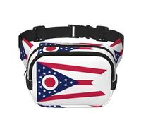 Everywhere Ohio State Flag print Belt Bag with Adjustable Strap,Waist Pouch Fanny Pack for Running Travelling, Black, One Size