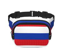 Everywhere Russian Flag print Belt Bag with Adjustable Strap,Waist Pouch Fanny Pack for Running Travelling, Black, One Size