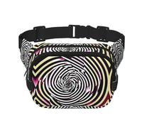 Everywhere spiral optical illusion gif print Belt Bag with Adjustable Strap,Waist Pouch Fanny Pack for Running Travelling, Black, One Size, Black, One Size