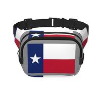 Everywhere Texas State Flag print Belt Bag with Adjustable Strap,Waist Pouch Fanny Pack for Running Travelling, Black, One Size