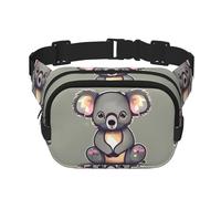 Everywhere The lovely Koala print Belt Bag with Adjustable Strap,Waist Pouch Fanny Pack for Running Travelling, Black, One Size
